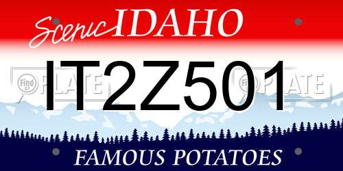 IT2Z501 Idaho License Plate
