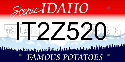 IT2Z520 Idaho License Plate