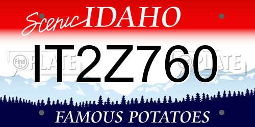 IT2Z760 Idaho License Plate