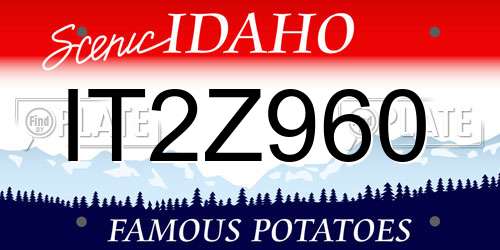 IT2Z960 Idaho License Plate