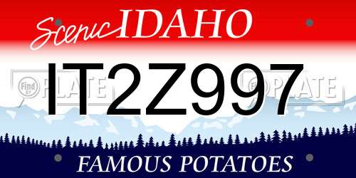 IT2Z997 Idaho License Plate
