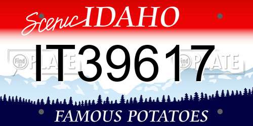 IT39617 Idaho License Plate