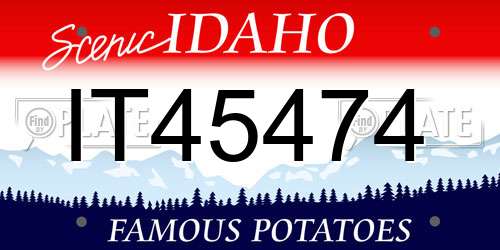 IT45474 Idaho License Plate