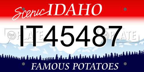 IT45487 Idaho License Plate