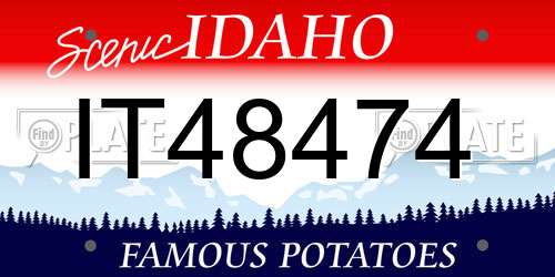 IT48474 Idaho License Plate