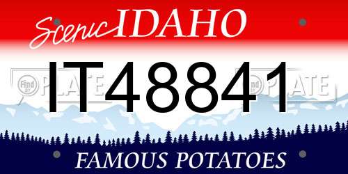 IT48841 Idaho License Plate