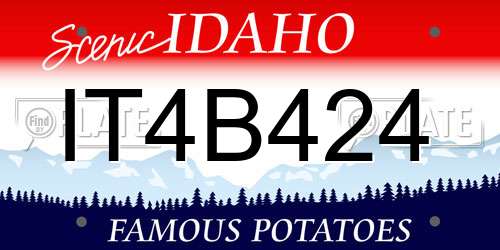 IT4B424 Idaho License Plate