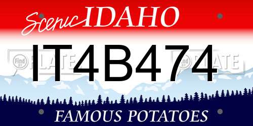IT4B474 Idaho License Plate