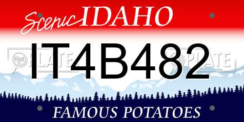 IT4B482 Idaho License Plate