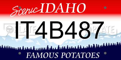 IT4B487 Idaho License Plate