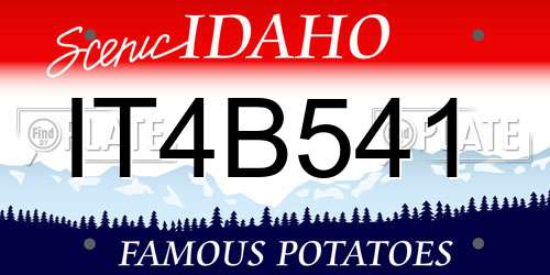 IT4B541 Idaho License Plate