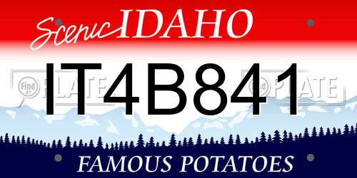 IT4B841 Idaho License Plate