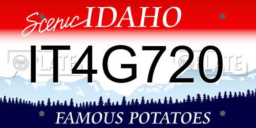 IT4G720 Idaho License Plate