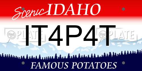 IT4P4T Idaho License Plate