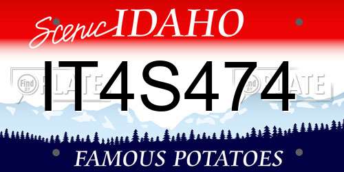 IT4S474 Idaho License Plate