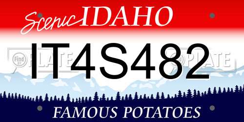 IT4S482 Idaho License Plate