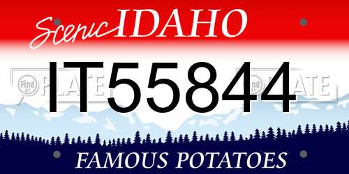 IT55844 Idaho License Plate