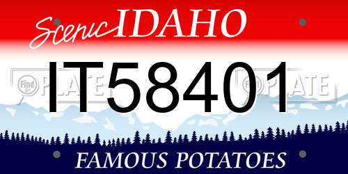 IT58401 Idaho License Plate