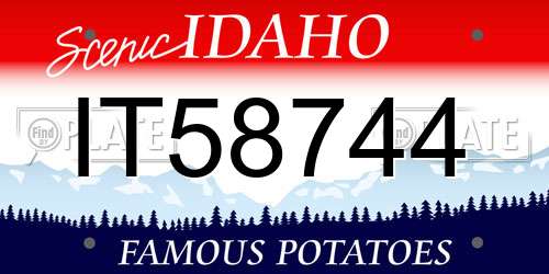 IT58744 Idaho License Plate