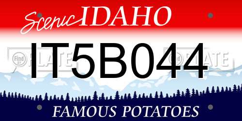 IT5B044 Idaho License Plate
