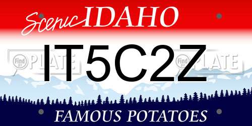IT5C2Z Idaho License Plate