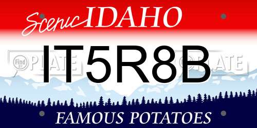 IT5R8B Idaho License Plate