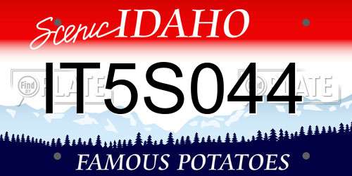 IT5S044 Idaho License Plate