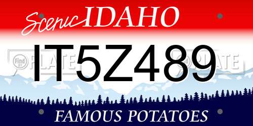 IT5Z489 Idaho License Plate