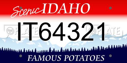 IT64321 Idaho License Plate