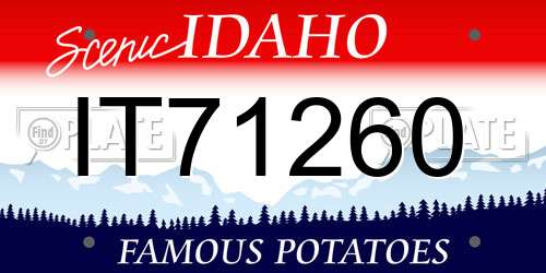IT71260 Idaho License Plate
