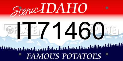 IT71460 Idaho License Plate