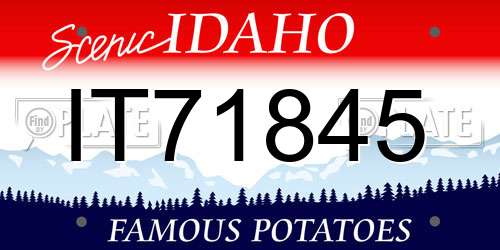 IT71845 Idaho License Plate