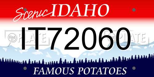 IT72060 Idaho License Plate