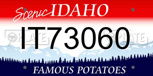 IT73060 Idaho License Plate