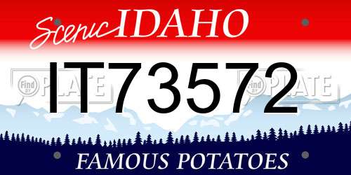 IT73572 Idaho License Plate