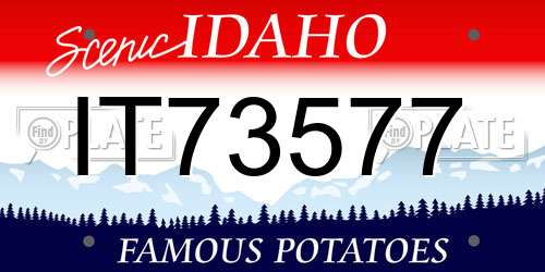 IT73577 Idaho License Plate