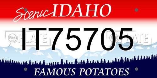 IT75705 Idaho License Plate