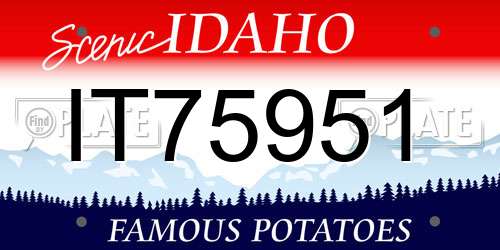 IT75951 Idaho License Plate