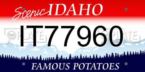 IT77960 Idaho License Plate
