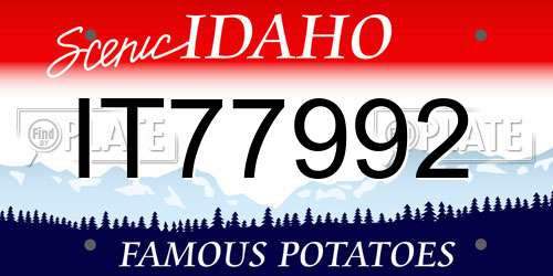 IT77992 Idaho License Plate