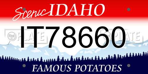 IT78660 Idaho License Plate