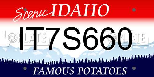 IT7S660 Idaho License Plate