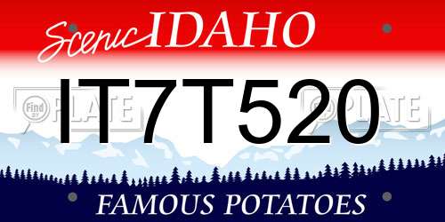 IT7T520 Idaho License Plate