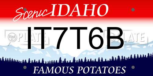 IT7T6B Idaho License Plate