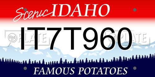 IT7T960 Idaho License Plate