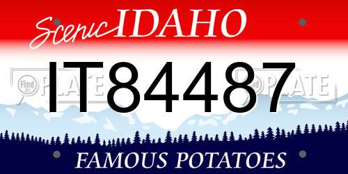 IT84487 Idaho License Plate
