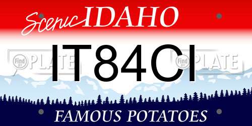 IT84CI Idaho License Plate
