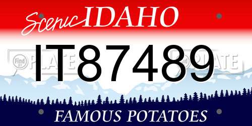 IT87489 Idaho License Plate