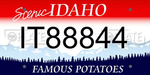 IT88844 Idaho License Plate