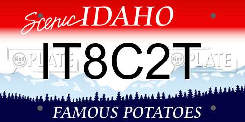IT8C2T Idaho License Plate
